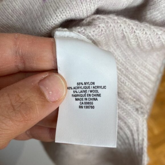 Hyba Women Light Pink Long Sleeve Turtleneck Knit Tunic Sweater Size Large - Picture 6 of 13